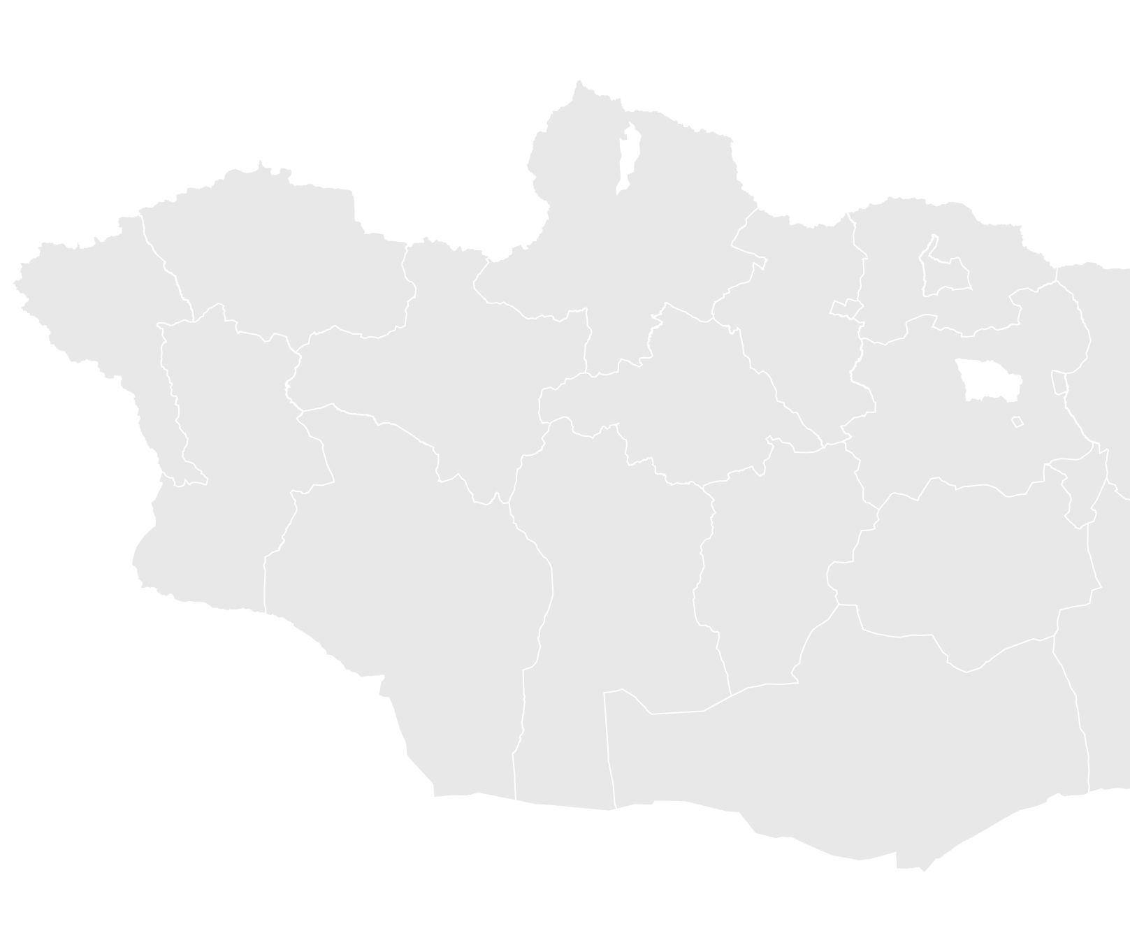 Map of Mongolia showing the Khuvsgul Lake research area